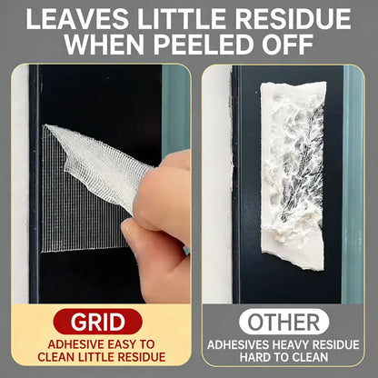 🔥 Heavy-Duty Double-Sided Grid Tape – Strong Hold , Easy Tear & Clean Removal