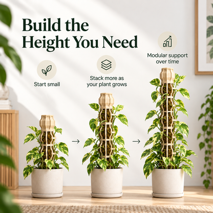 🌿 The Climbing Pole That Grows With Your Plant – Stackable Vine Support