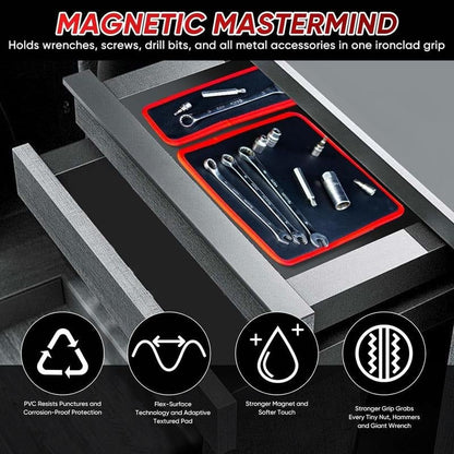 🔧 Flexible Magnetic Tool Mat – Hands-Free Tool Storage for Garage & Auto Repair