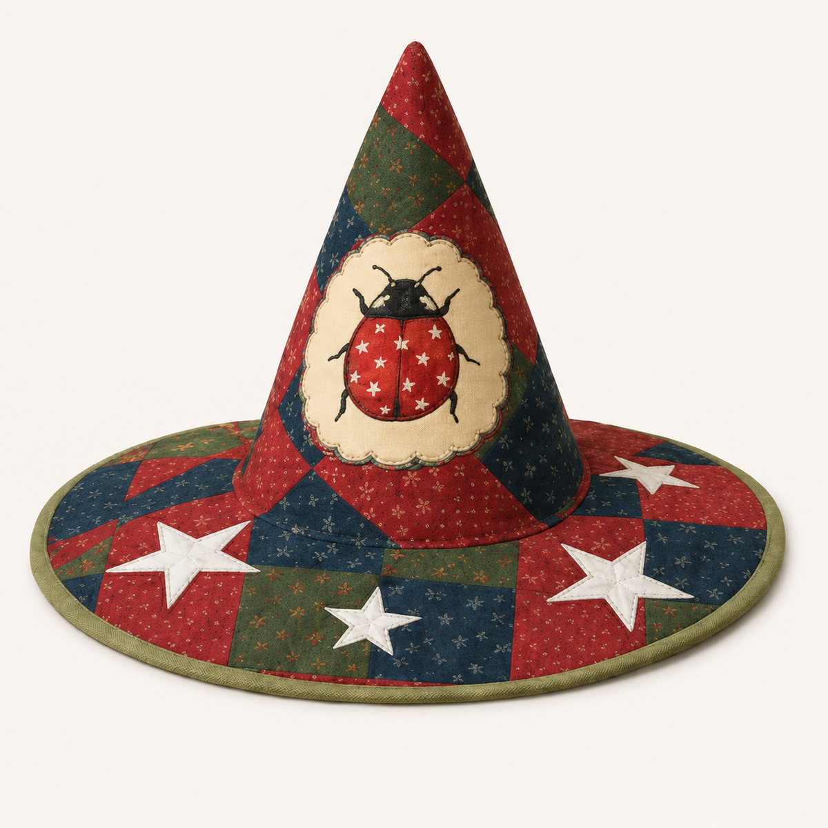 🧙‍♀️Quilted Patchwork Witch Hat – Choose Your Magical Pattern ✨