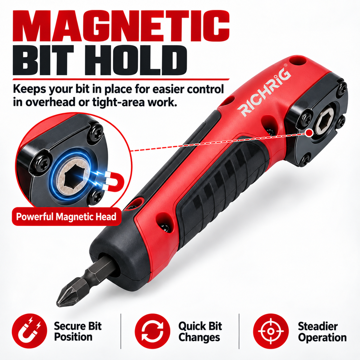 🧰90° Right Angle Drill Adapter – Reach Screws in Tight Spaces