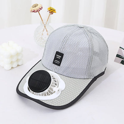 ☀️ Solar Fan Hat with USB Charging – Hands-Free Airflow for Hot Outdoor Days