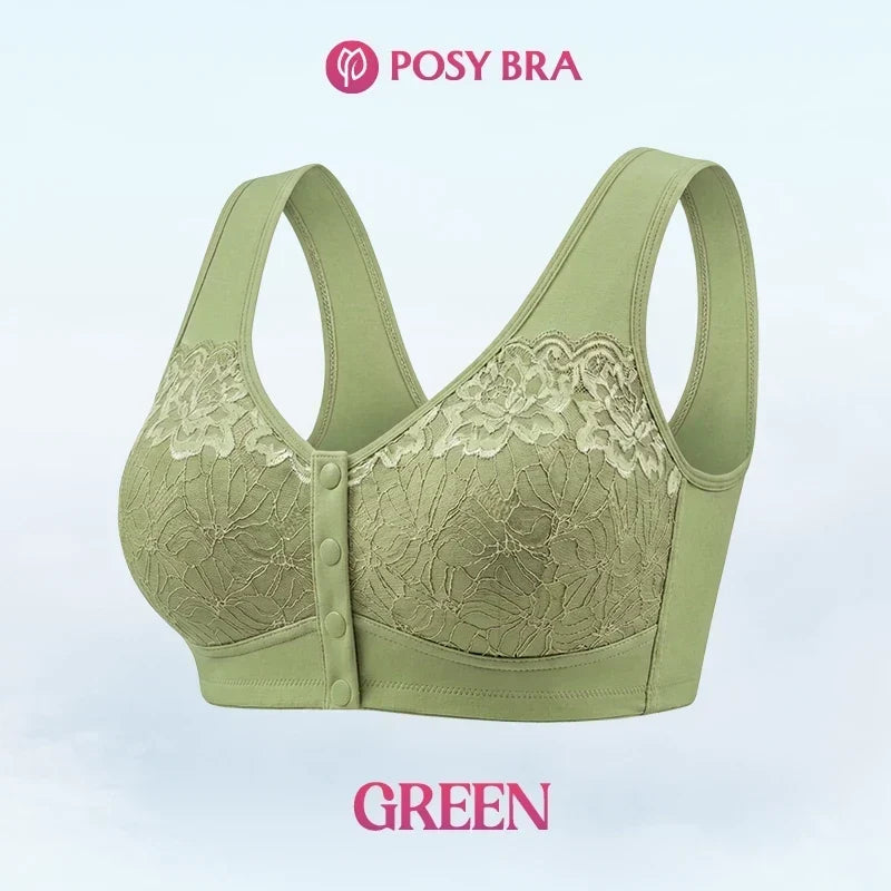 Posy Bra - Front Closure Breathable Cotton Lifting Bra for Seniors