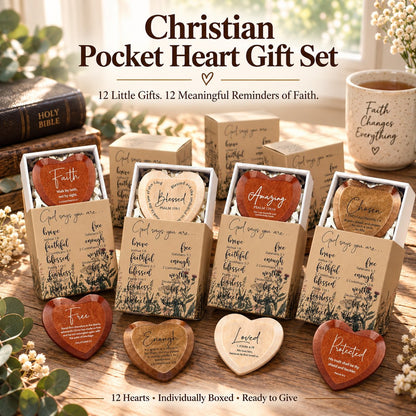 💯 49% off✝️Christian Pocket Heart Gift Set(Set of 12)