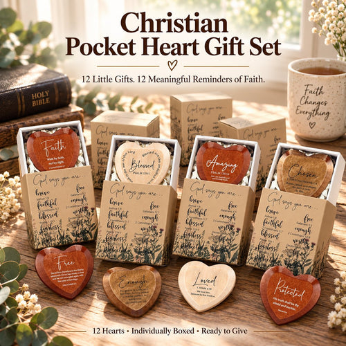 💯 49% off✝️Christian Pocket Heart Gift Set(Set of 12)