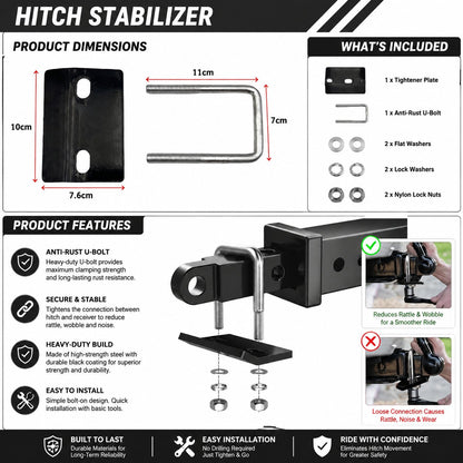 🚙Heavy-Duty Trailer Hitch Anti-Rattle Stabilizer