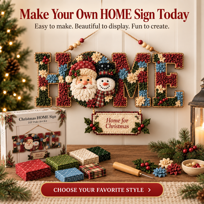 ✨ DIY Fabric Poke Art HOME Sign Kit — 5 Themed Styles, No-Sew Craft