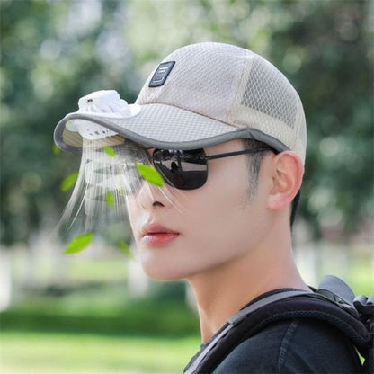 ☀️ Solar Fan Hat with USB Charging – Hands-Free Airflow for Hot Outdoor Days
