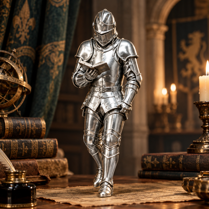 Medieval Knight Bookshelf Decor & Fantasy Book Nook Figurine ⚔️