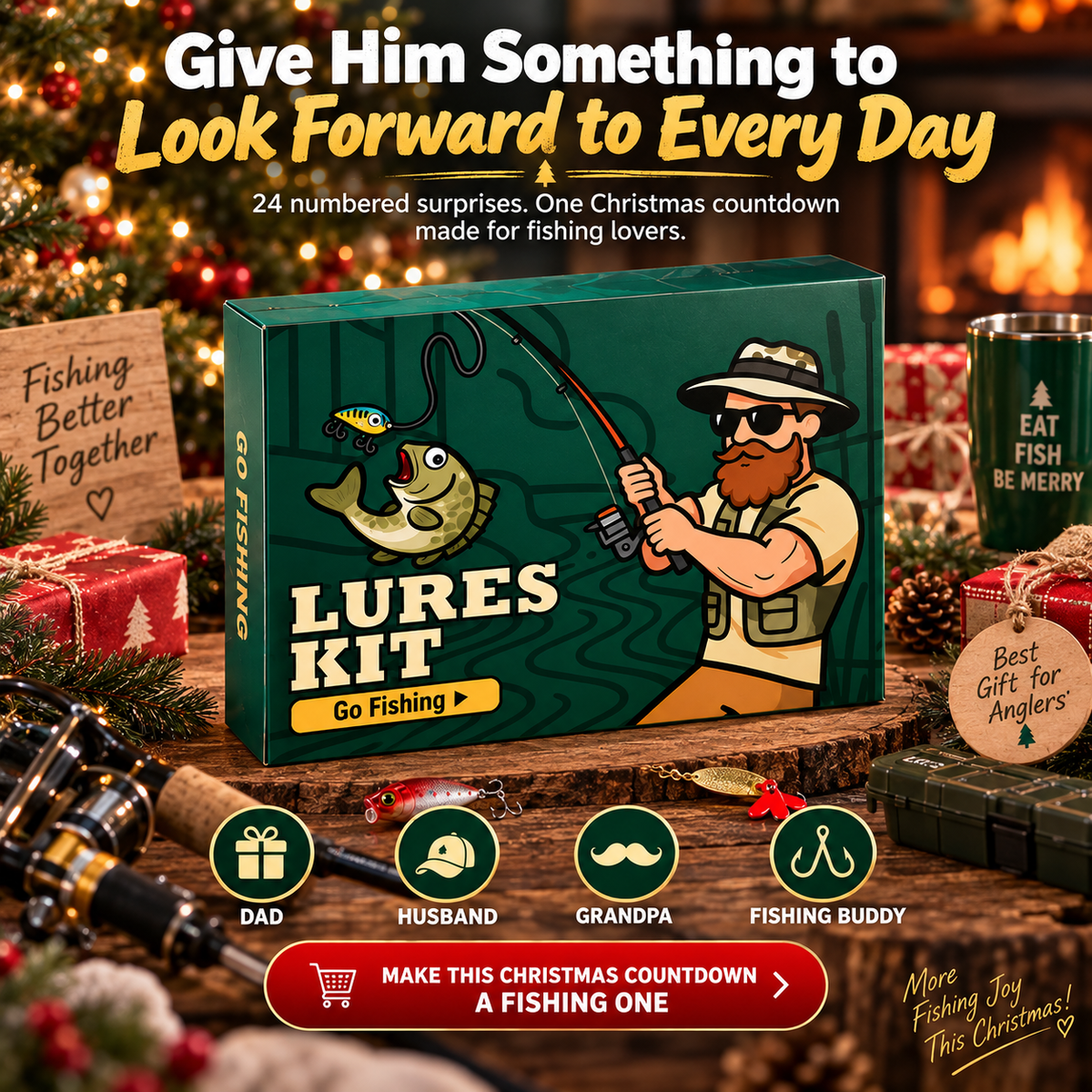 🎣Fishing Advent Calendar — 24 Days of Fishing Surprises for Anglers