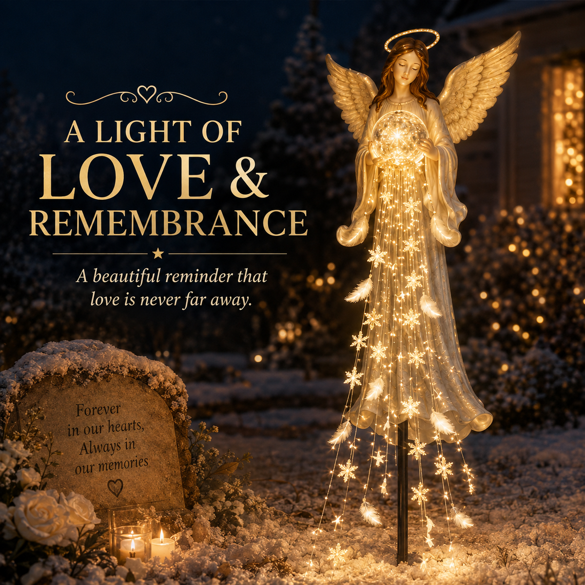✨ Angel Blessing Fountain– Solar Cascading Angel Garden Light