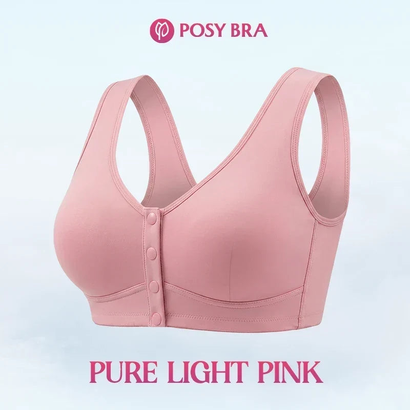 Posy Bra - Front Closure Breathable Cotton Lifting Bra for Seniors