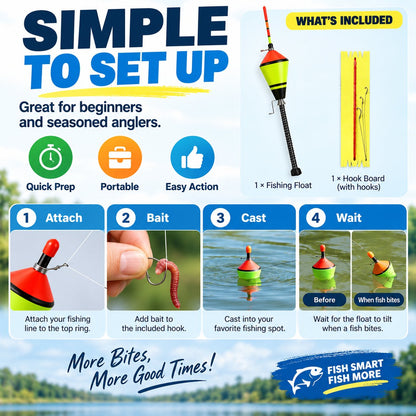Auto Spring Fishing Float for Freshwater Saltwater Fishing