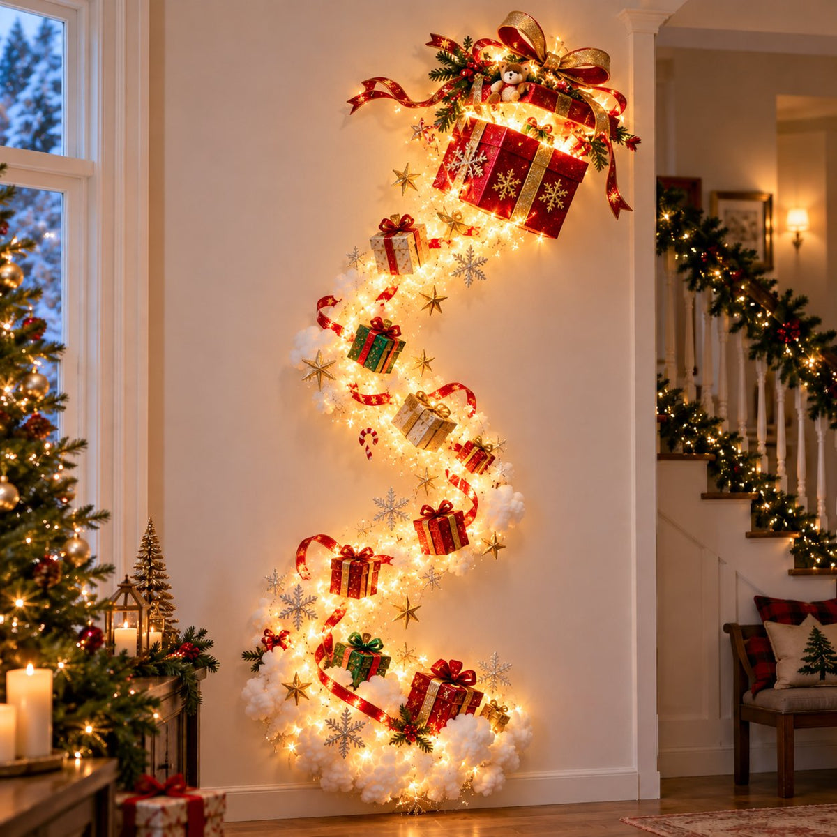🎄 Christmas Hot Sale - 60% OFF✨ Christmas Magic Trail Wall Light - A Little Christmas Magic, Right on Your Wall