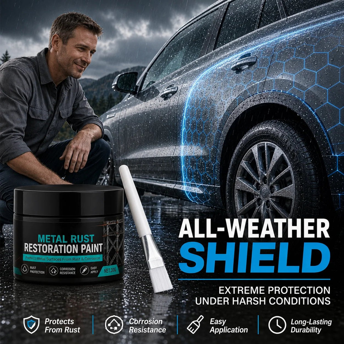 🔥Rust-Proof Repair Paste 🔥 Metal Rust Restoration Paint – Restore & Protect Rusty Metal Like New