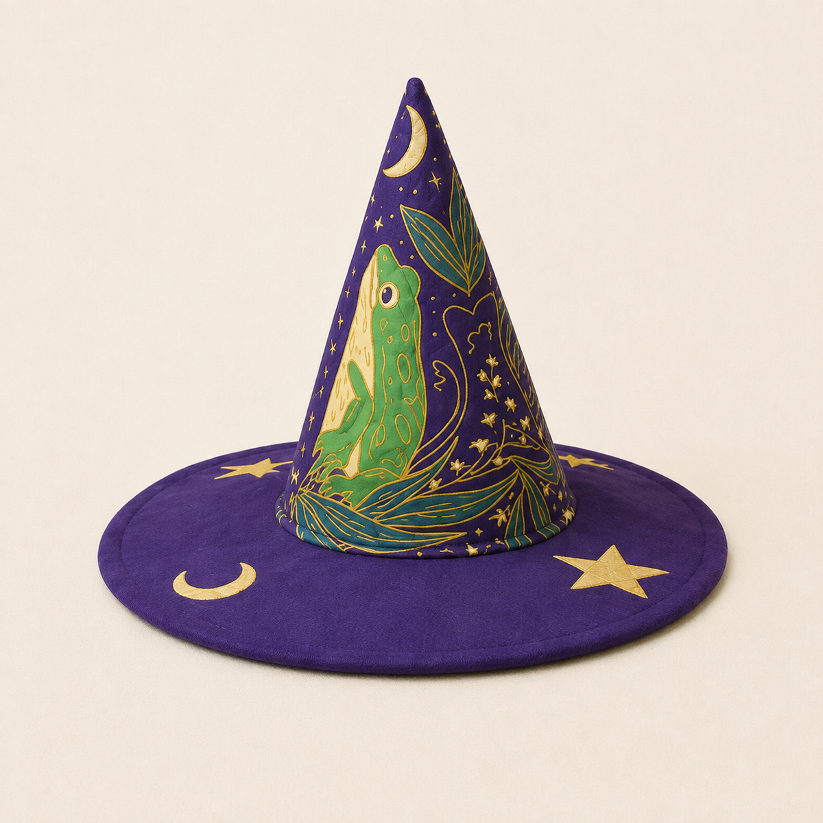 🧙‍♀️Quilted Patchwork Witch Hat – 🎁Choose Your Magical Pattern