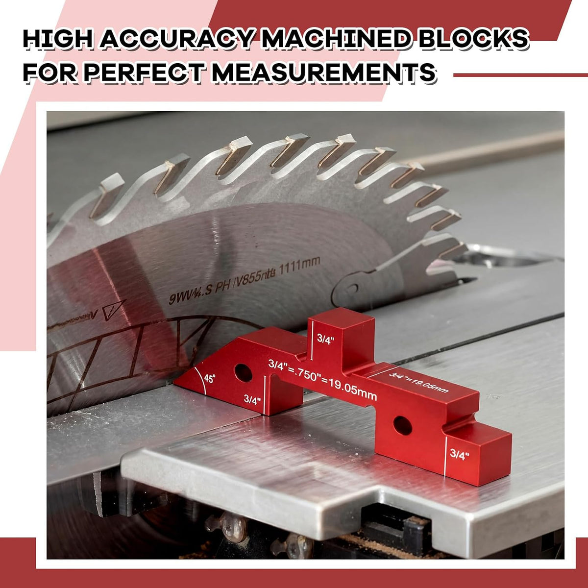 15 Pcs Router Table Setup Blocks Precision Aluminum Height Gauge
