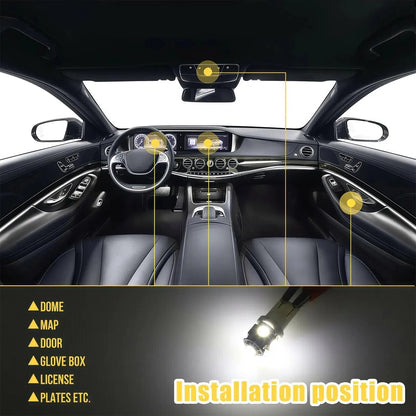 💯 Super Bright White Interior Car Lights Kit Set