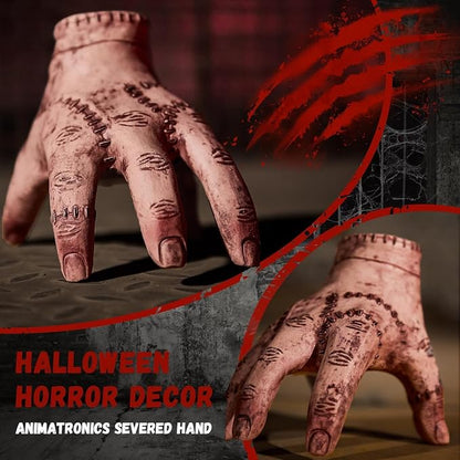 🎃Crawling Severed Hand Prop – Moving Halloween Horror with Creepy Sound👻