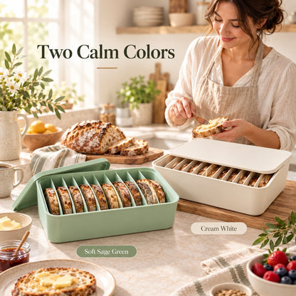 🍞 11-Slot Silicone Bread Freezer Box — Keep Sourdough Slices Separate
