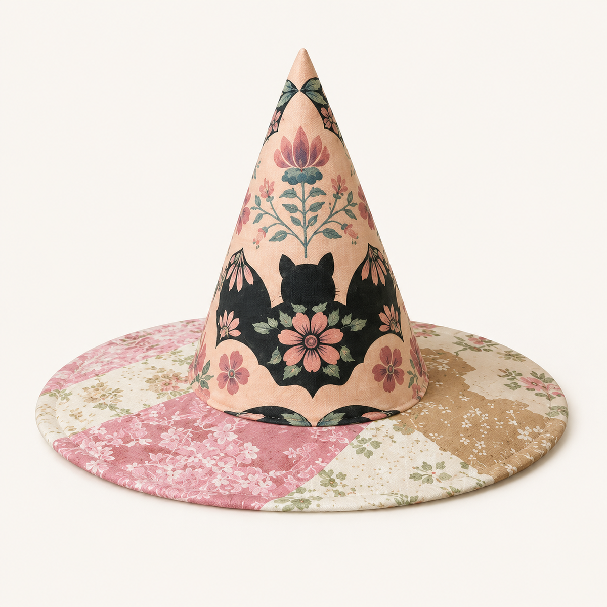 🧙‍♀️Quilted Patchwork Witch Hat – Choose Your Magical Pattern