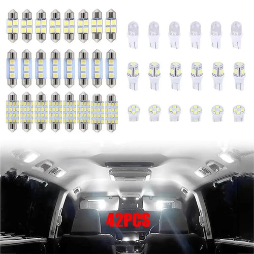 💯 Super Bright White Interior Car Lights Kit Set