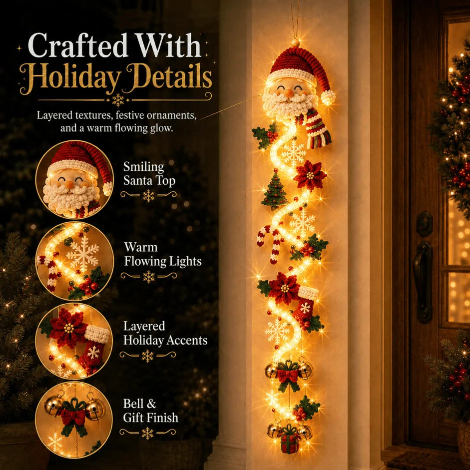 🎄✨ Light-Up Christmas Door Hanger – 6 Festive Holiday Designs