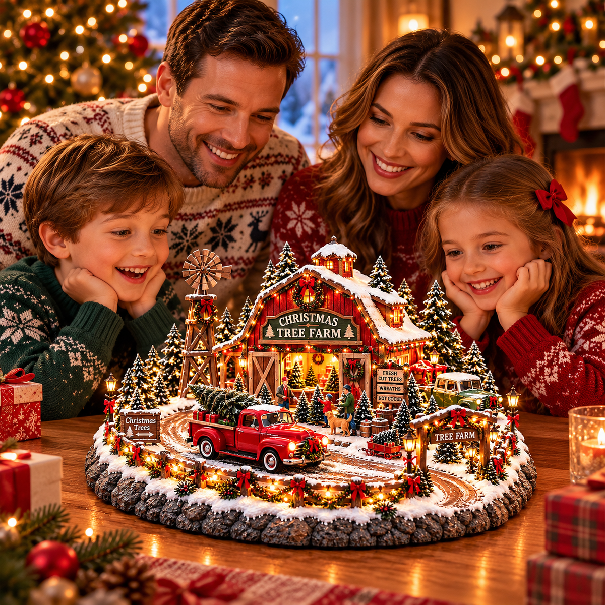 🚗🎄 Christmas Classic Gas Station Village™ – Lighted Vintage American Gas Station with Classic Cars