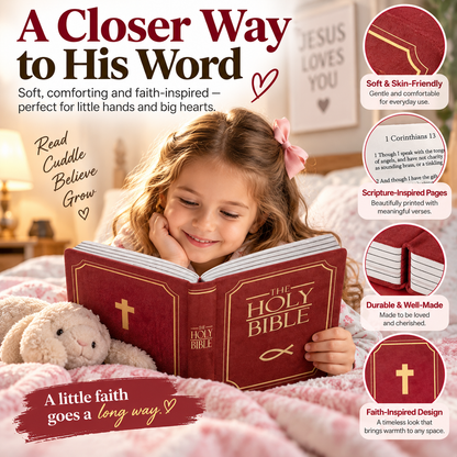 📖 Faith-Inspired Bible Pillow – Soft Book-Shaped Cushion for Home & Gifting