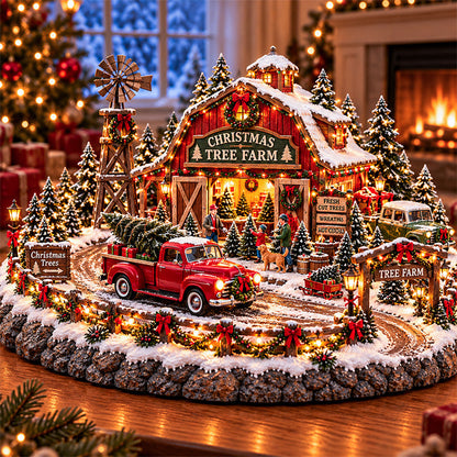 🚗🎄 Christmas Classic Gas Station Village™ – Lighted Vintage American Gas Station with Classic Cars