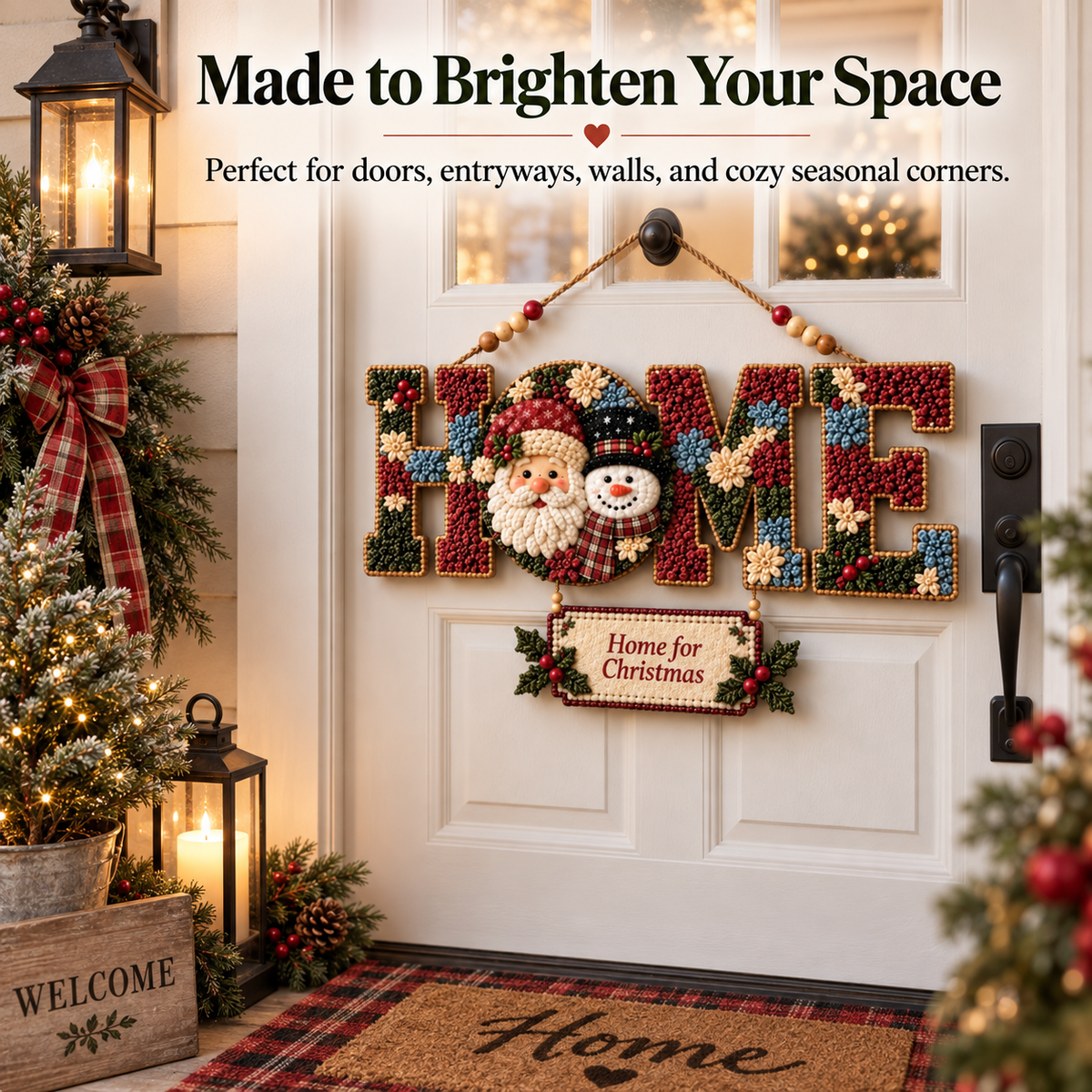 ✨ DIY Fabric Poke Art HOME Sign Kit — 5 Themed Styles, No-Sew Craft