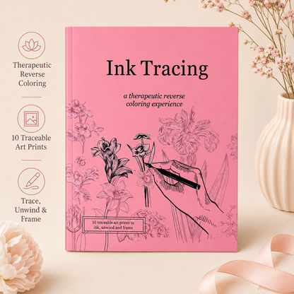 📚Ink Tracing Book — Therapeutic Reverse Coloring for Beginners