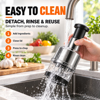 🥣Chop Garlic Faster – Press-Down Manual Food Chopper