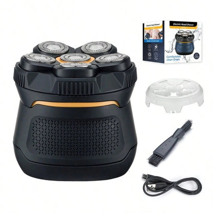 🪒 6-Blade Cordless Head Shaver – Smooth Wet & Dry Shaving