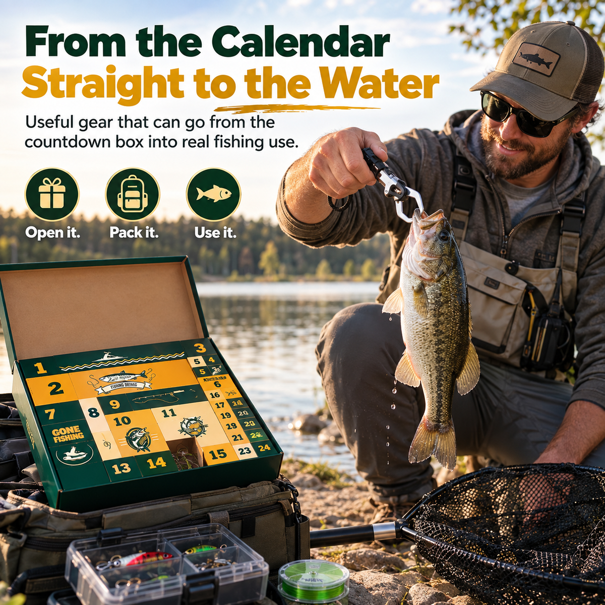 🎣Fishing Advent Calendar — 24 Days of Fishing Surprises for Anglers