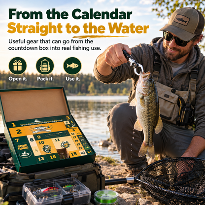 🎣Fishing Advent Calendar — 24 Days of Fishing Surprises for Anglers