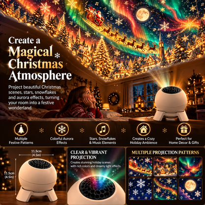 🎄 Magical Christmas Scene Projector – Transform Your Room into a Holiday Wonderland ✨