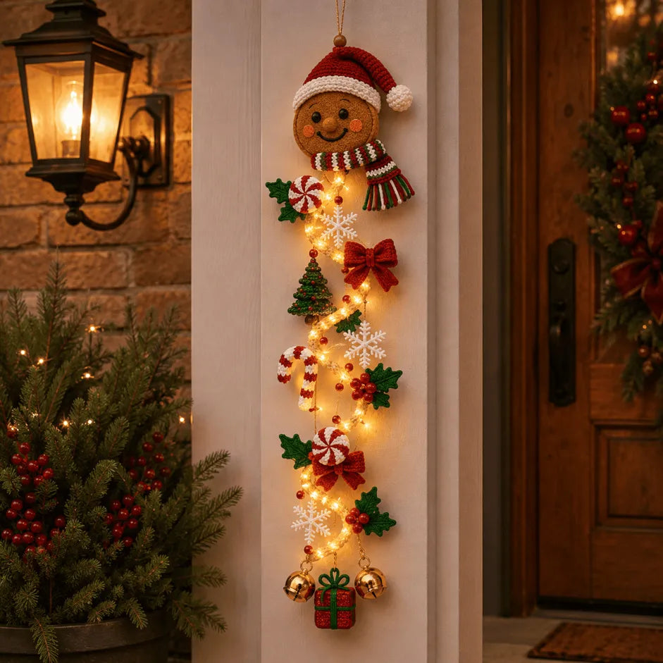 🎄✨ Light-Up Christmas Door Hanger – 6 Festive Holiday Designs