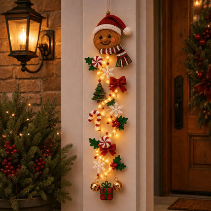 🎄✨ Light-Up Christmas Door Hanger – 6 Festive Holiday Designs