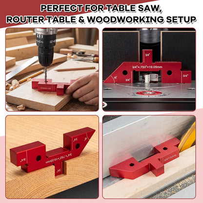 15 Pcs Router Table Setup Blocks Precision Aluminum Height Gauge