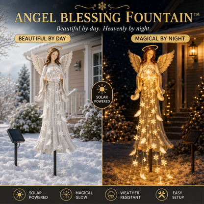 ✨ Angel Blessing Fountain– Solar Cascading Angel Garden Light