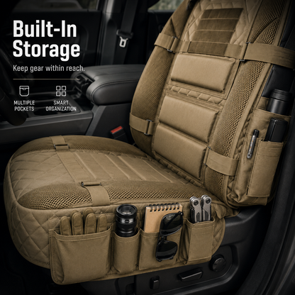 🚗 MOLLE Car Seat Organizer – Tactical Storage & Seat Back Protection
