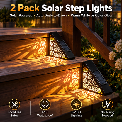 Hot sales🔥2-Pack Solar Step Lights Outdoor