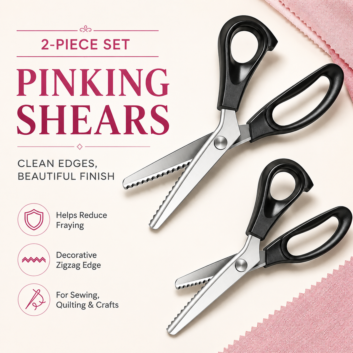 ✂️Stainless Steel Zig Zag Scissors with Serrated Teeth
