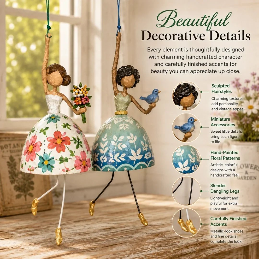 💃 Let Your Space Dance — Whimsical Dancing Lady Hanging Ornament