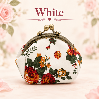 Vintage Floral Kiss-Lock Coin Purse – Charming Compact Pouch for Everyday Essentials