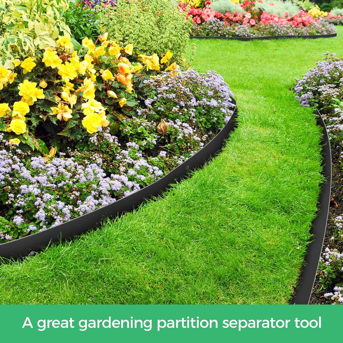🌱 Flexible No-Dig Garden Edging Kit – Create Clean Borders Fast