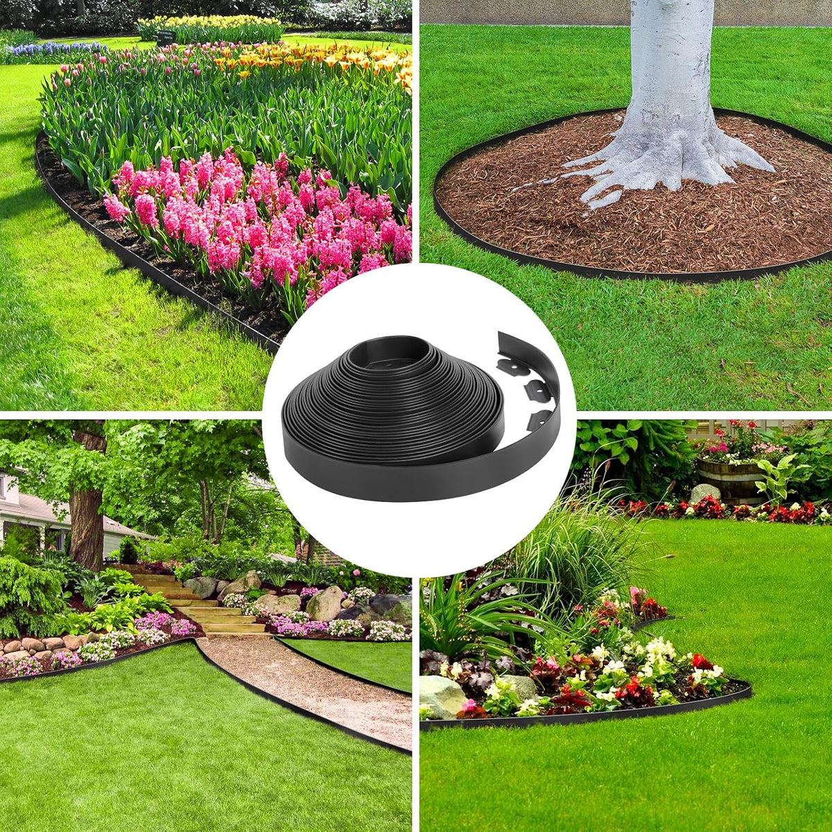 🌱 Flexible No-Dig Garden Edging Kit – Create Clean Borders Fast