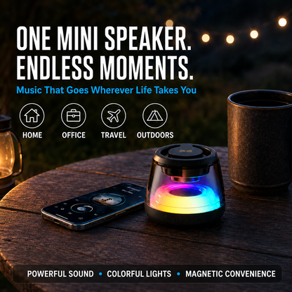 🎵Portable RGB Bluetooth Speaker with Magnetic Phone Stand