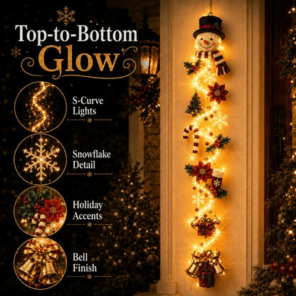 🎄✨ Light-Up Christmas Door Hanger – 6 Festive Holiday Designs